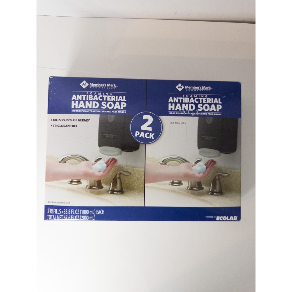Commercial Grade‎ Ecolab Antibacterial Hand Soap Foaming  Pack of 2 67.6 OZ Set